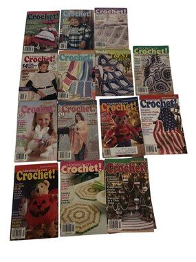 Hooked On Crochet! Magazines Patterns Seasonal Projects Set Of 14 Vintage